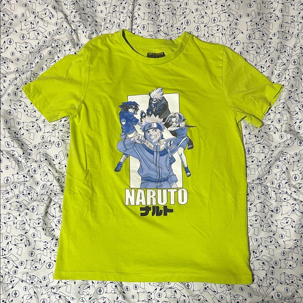 NARUTO Bright Green Graphic Tee Shirt - Adult S or Youth L/XL